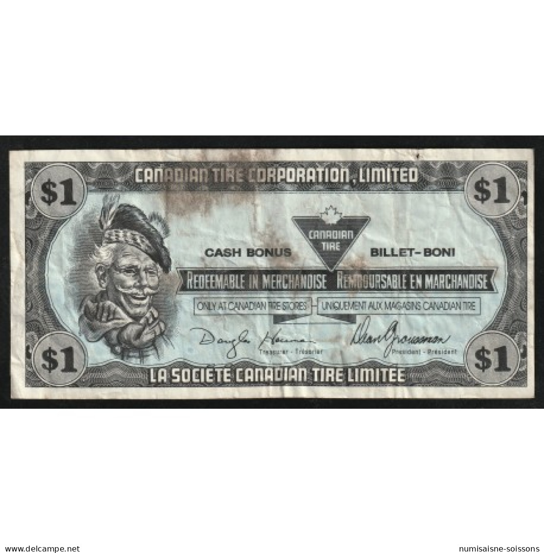 CANADA - 1 DOLLAR - LA SOCIETE CANADIAN TIRE LIMITEE - 1989 - BILLET FANTAISIE - TB - Unclassified