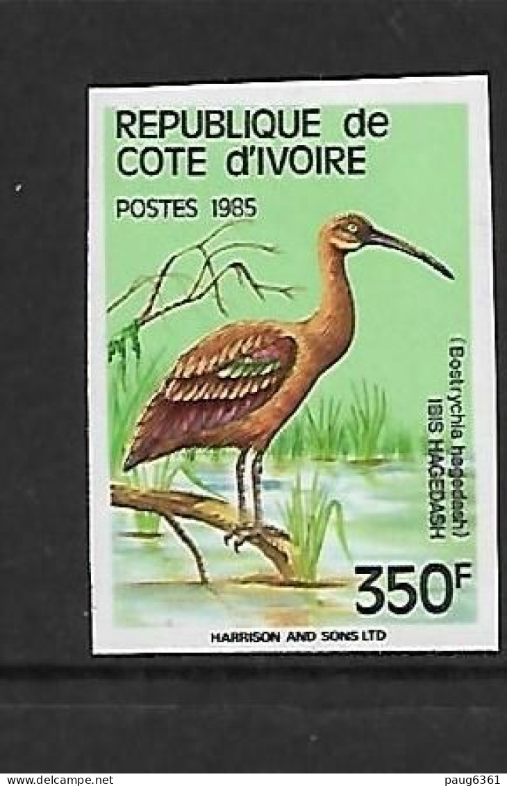 COTE D'IVOIRE 1985 OISEAUX TRES RARE  YVERT N°720C  NON DENTELE NEUF MNH** - Storchenvögel