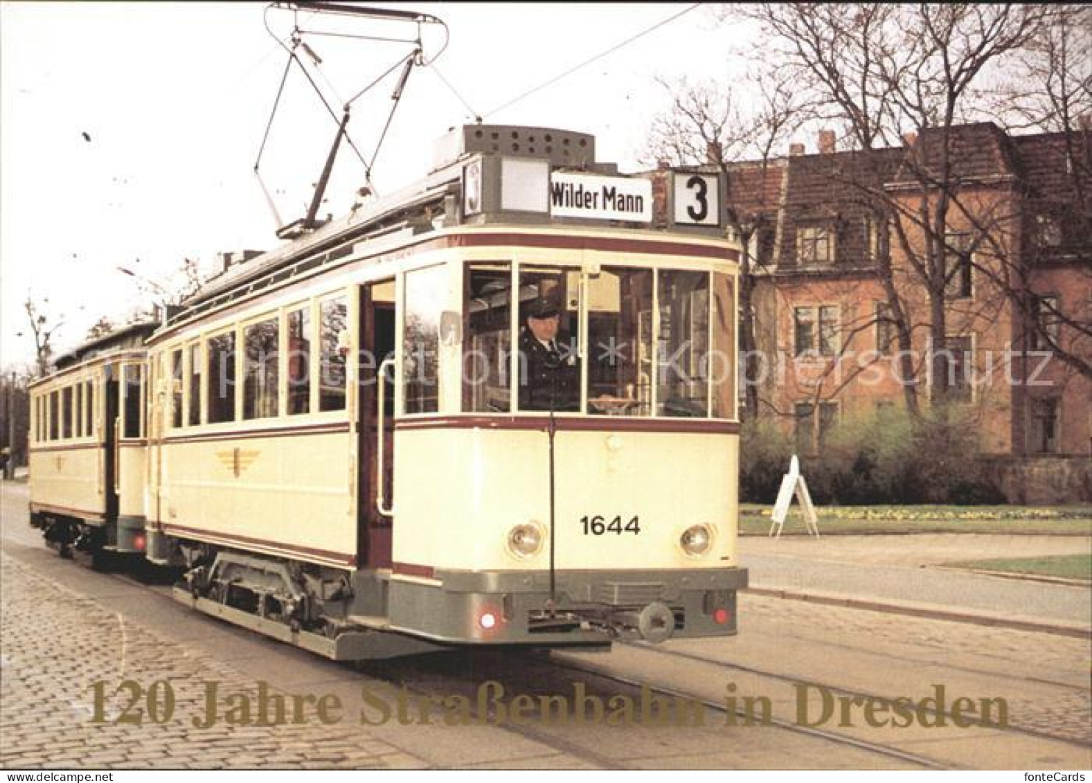 72360474 Strassenbahn MAN-Zweirichtungswagen Nr. 1644 120 Jahre Strassenbahn Dre - Strassenbahnen