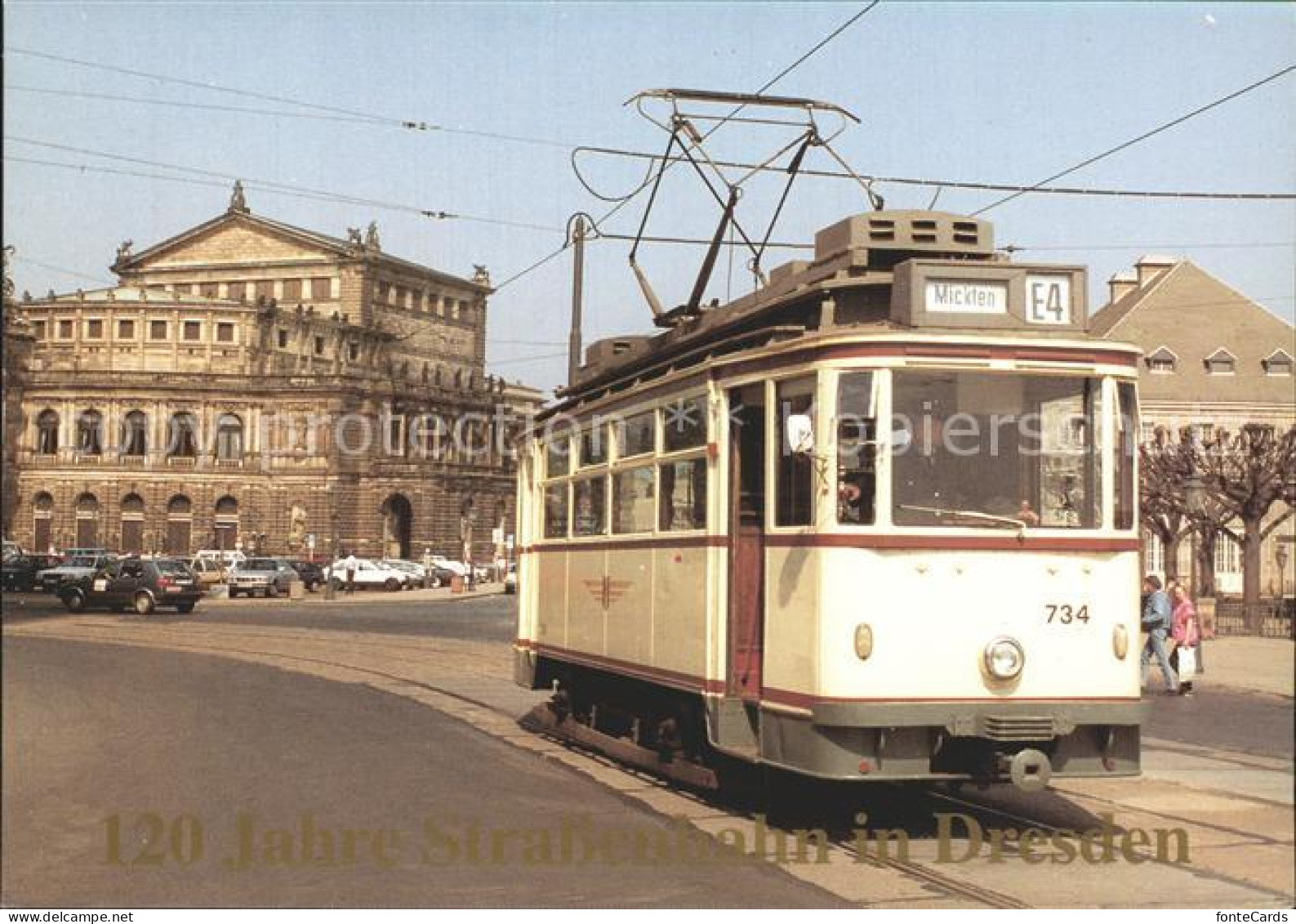 72360473 Strassenbahn MAN-Einrichtungswagen Nr. 734 120 Jahre Strassenbahn Dresd - Strassenbahnen