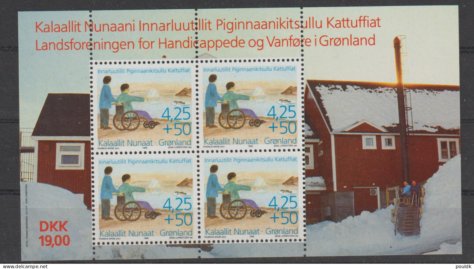 Greenland 1996 Landsforeningen For Handicappede Welfare Souvenir Sheet MNH/**. Postal Weight Approx. 0,04 Kg - Bloques