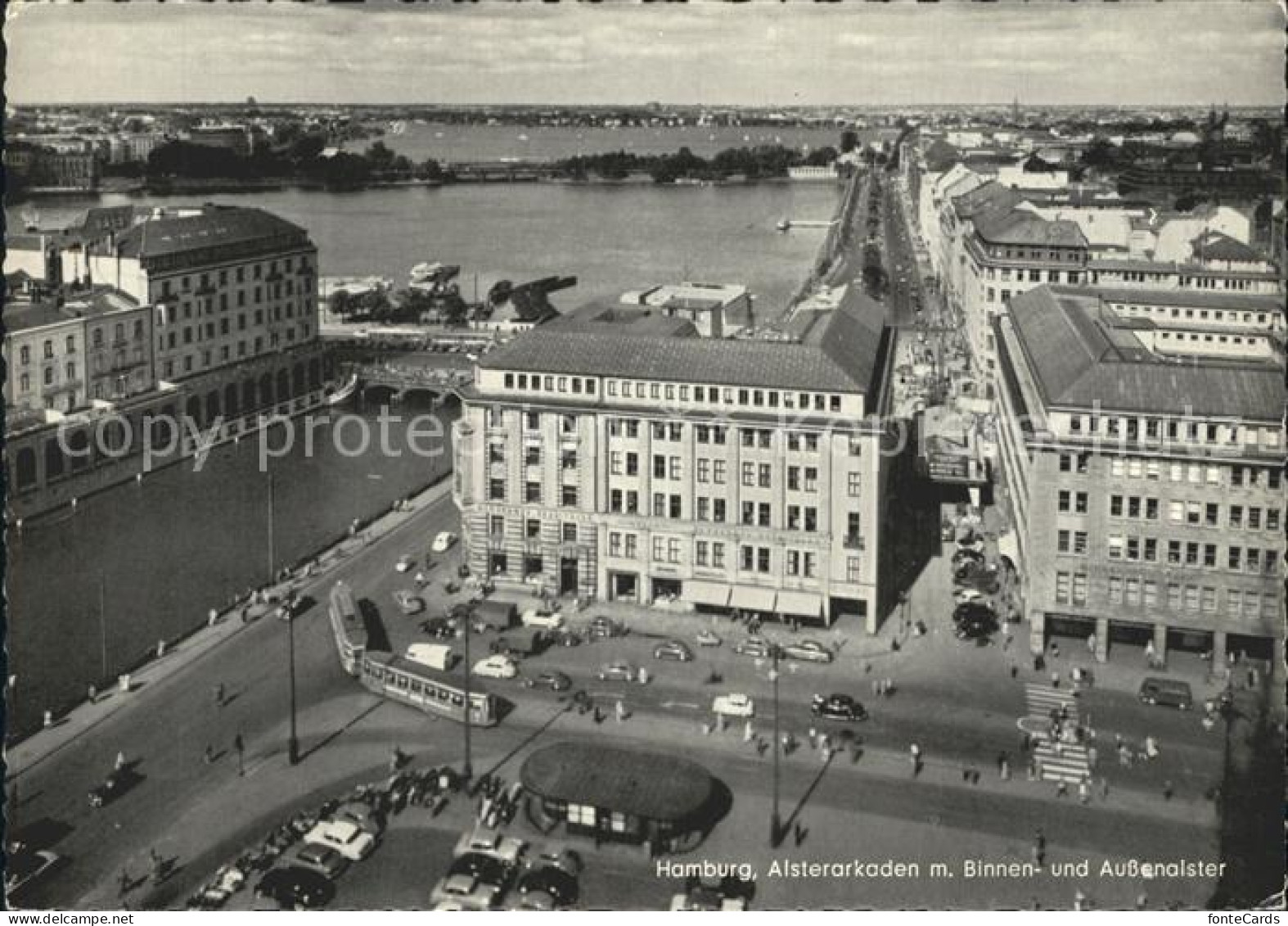 72353309 Strassenbahn Hamburg Alsterarkaden Binnen- Und Aussenalster   - Strassenbahnen