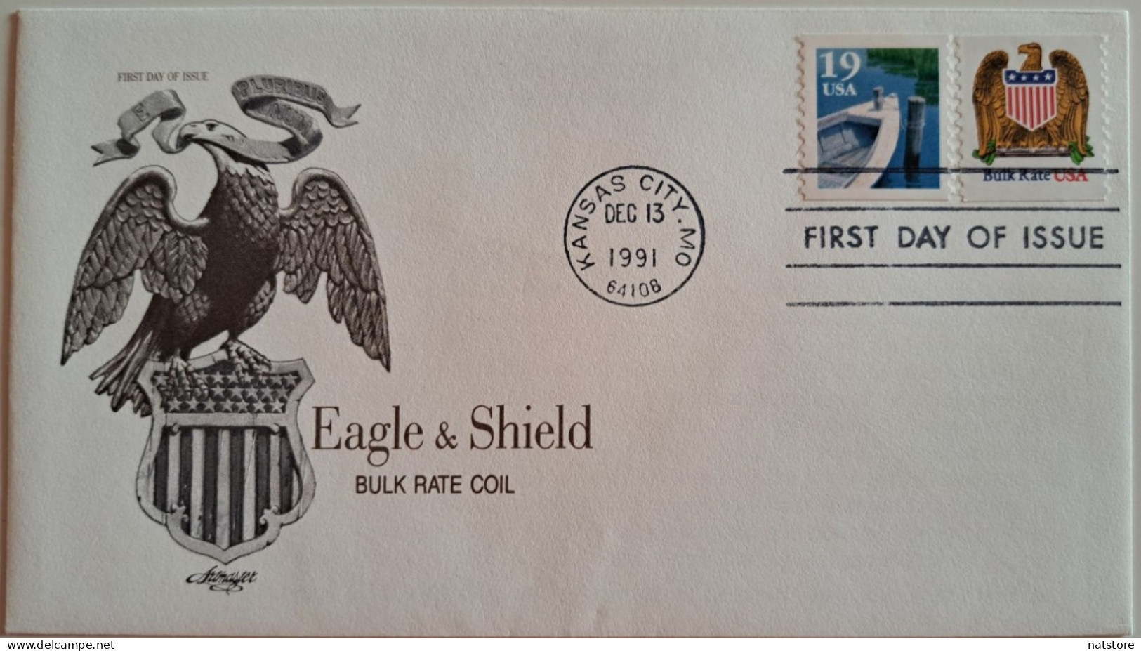 1991..USA.. FDC WITH STAMPS AND POSTMARKS.. Bulk Rate - Eagle And Shield (10 Cents) - 1991-2000