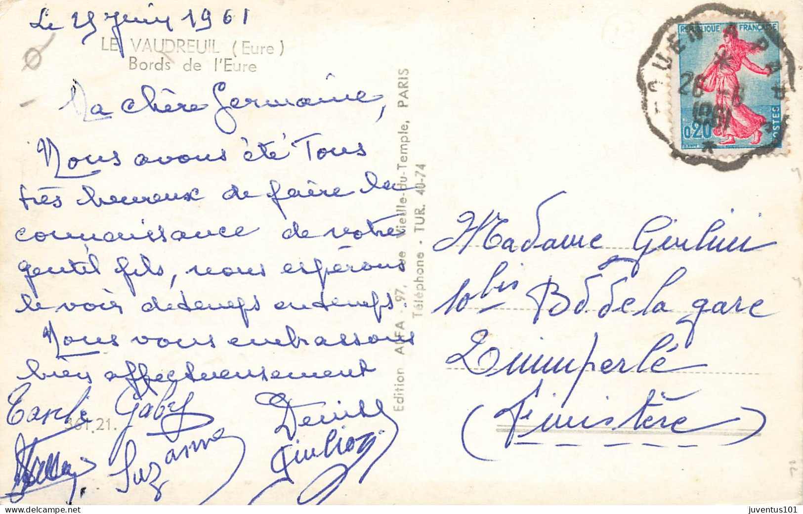 CPSM Le Vaudreuil-Bords De L'Eure-Timbre-RARE     L2622 - Le Vaudreuil