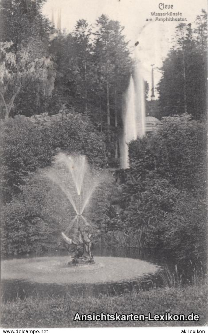 Ansichtskarte Kleve Wasserkünste Am Amphitheater 1907 - Kleve