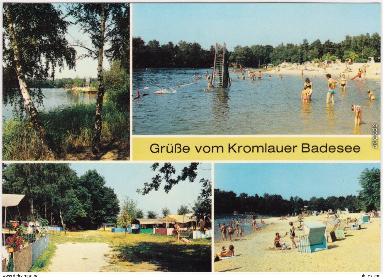 Kromlau Gablenz (Oberlausitz)  Blick Zum See, Strand (2), Campingplatz 1988 - Kromlau Kromola