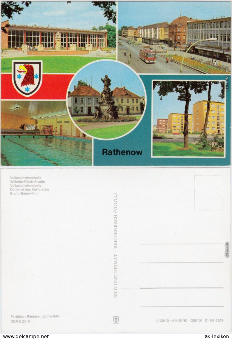 Rathenow Volksschwimmhalle, Wilhelm-Pieck-Straße, Volksschwimmhalle 1981 - Rathenow