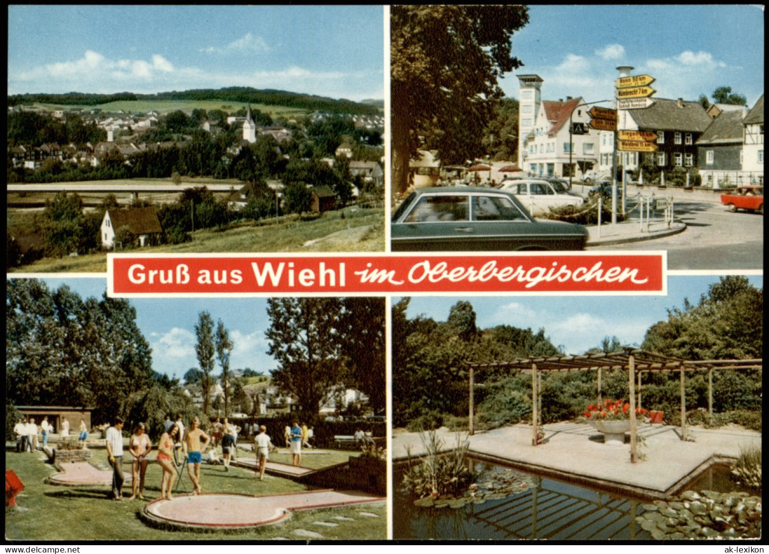 Wiehl Mehrbild-AK Ortsansichten, Waldgasthof Tropfsteinhöhle 1970 - Wiehl