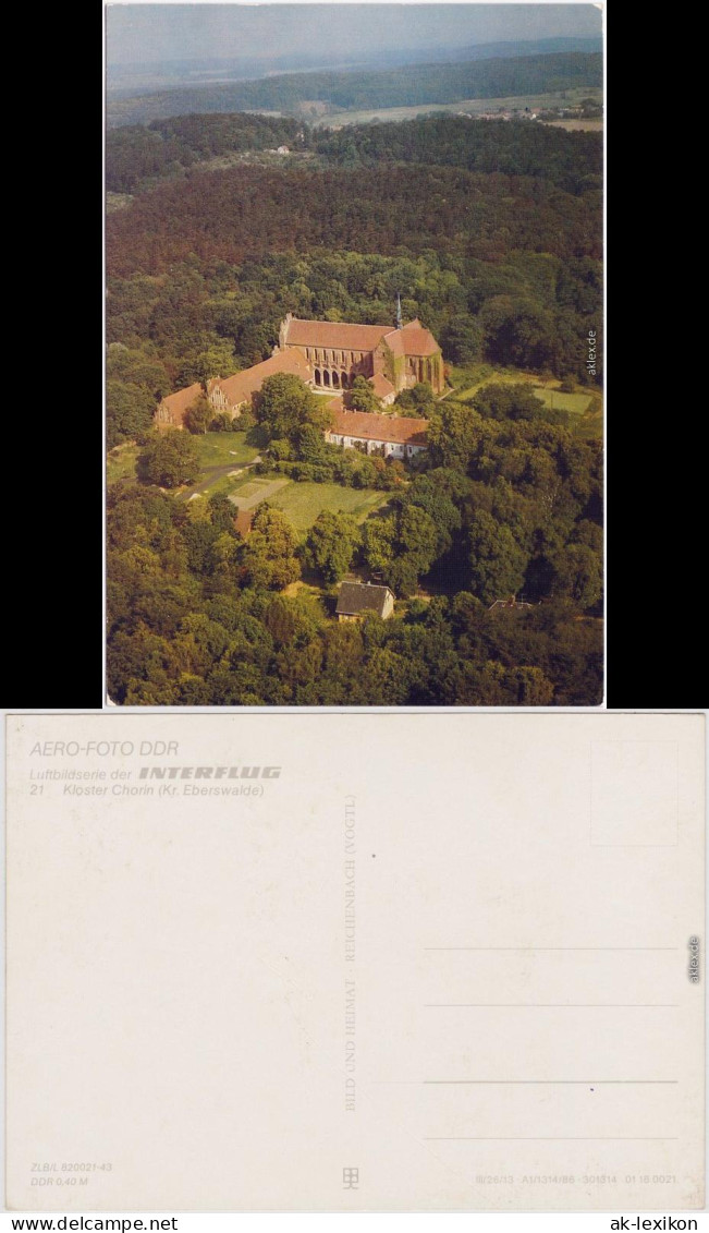 Ansichtskarte Chorin Luftbild Kloster 1987 - Chorin