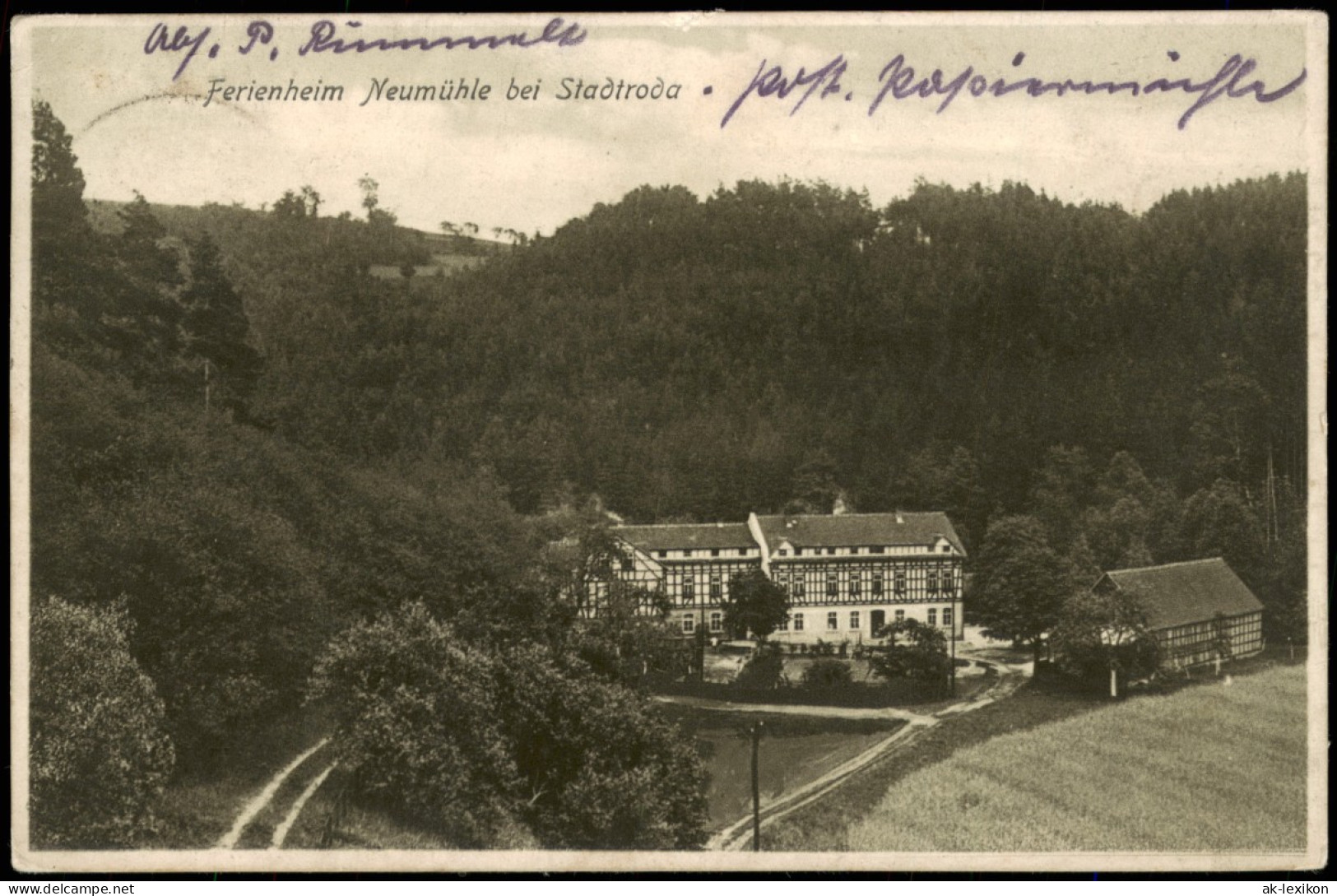 Ansichtskarte Stadtroda Ferienheim Neumühle 1926 - Stadtroda