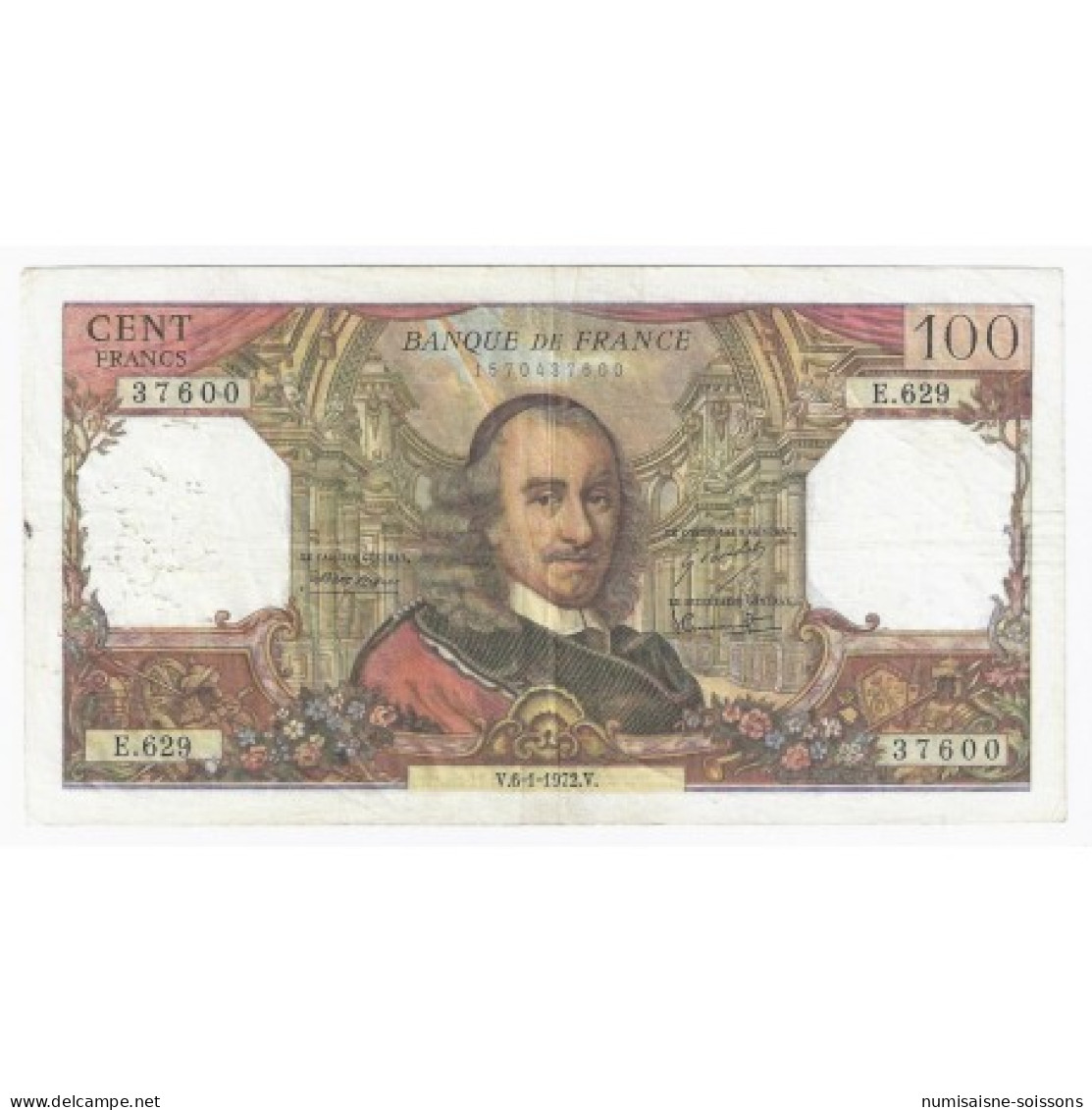 FAY 65/38 - 100 FRANCS CORNEILLE - 06/01/1972 - TRES BEAU - PICK 149 - 100 F 1964-1979 ''Corneille''