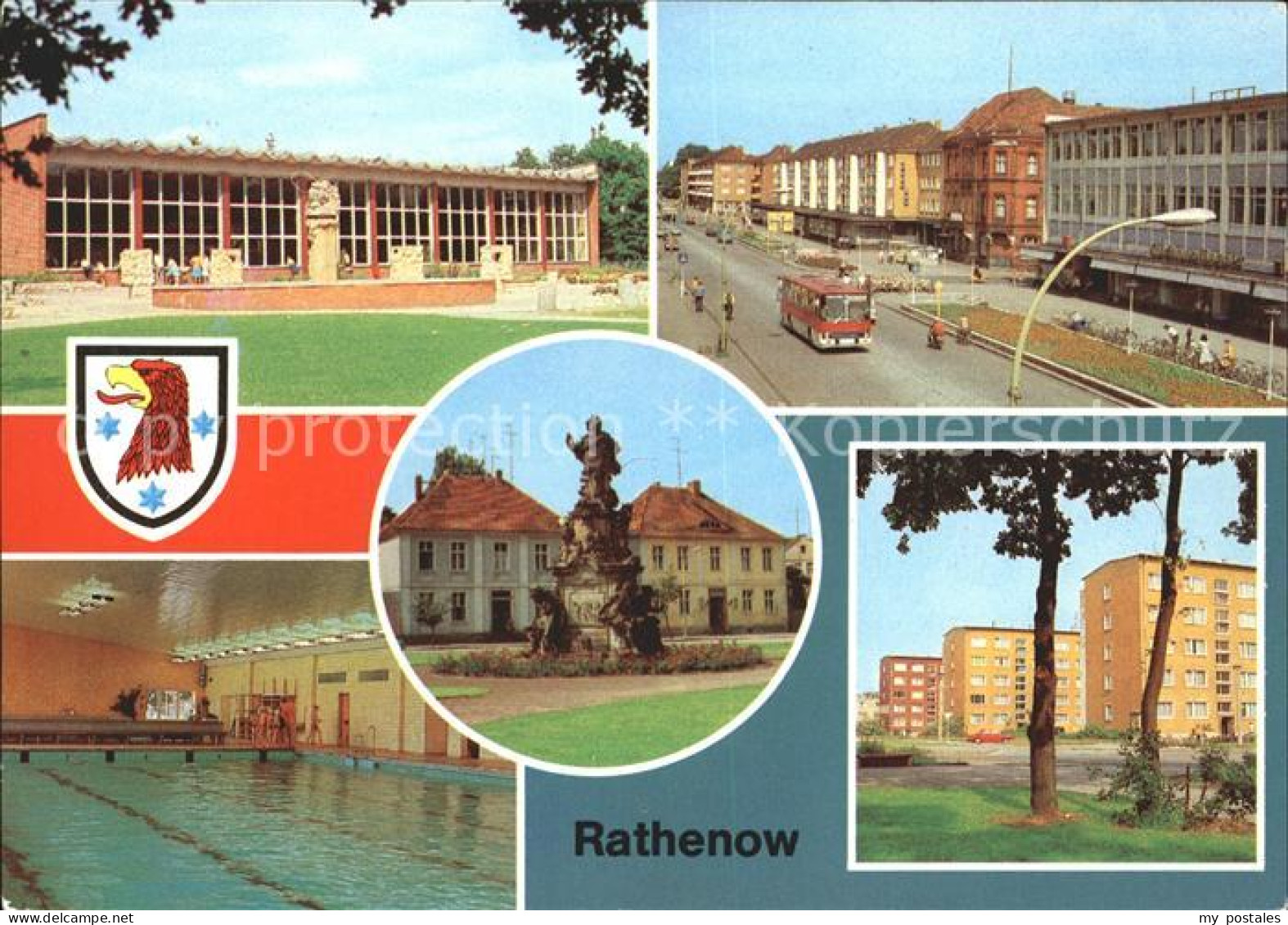 72015782 Rathenow Volksschwimmbad Wilhelm-Pieck-Strasse Denkmal Des Kurfuersten  - Rathenow