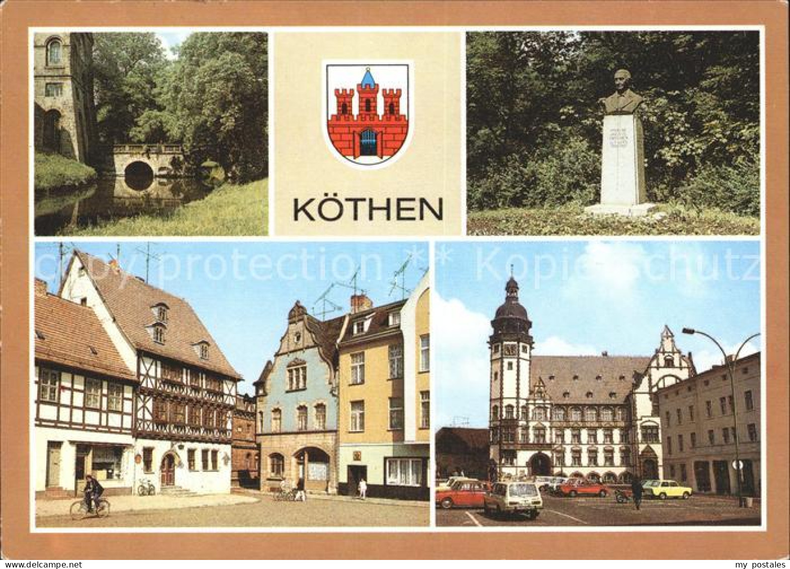 72015753 Koethen Anhalt Schlosspark Naumann-Denkmal Holzmarkt Bach Gedenkstaette - Köthen (Anhalt)