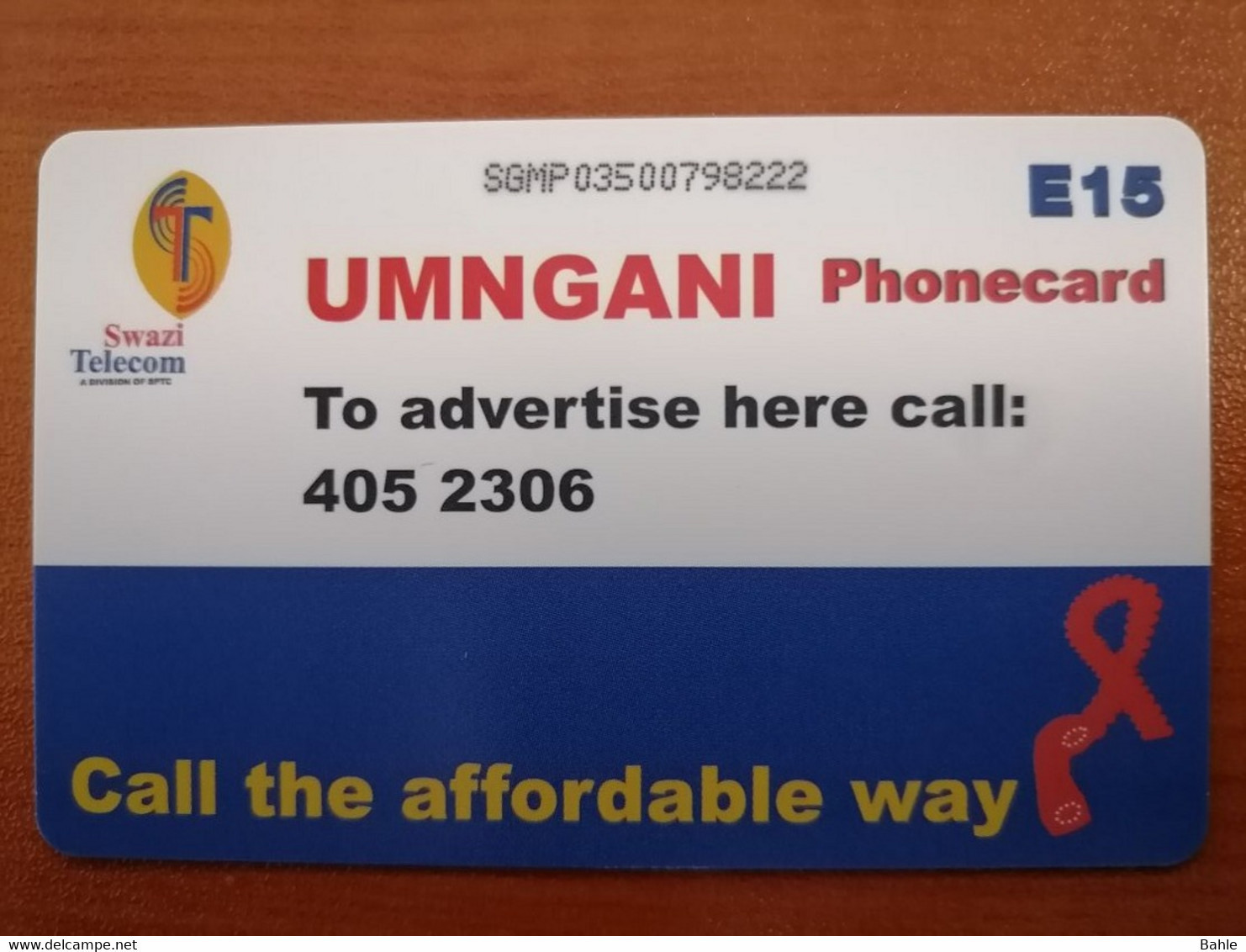 Swaziland Phonecard E15 - Swasiland
