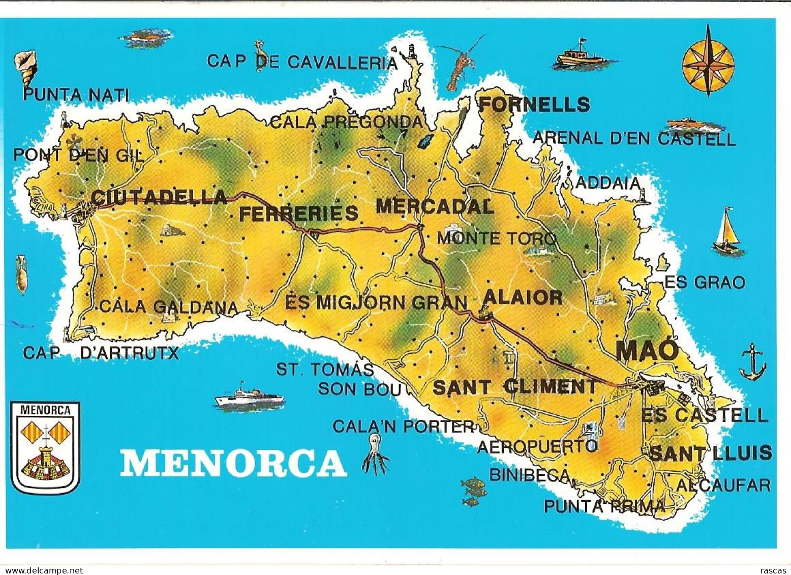 CPM - MENORCA - CARTE DE L' ILE DE MINORQUE - Menorca