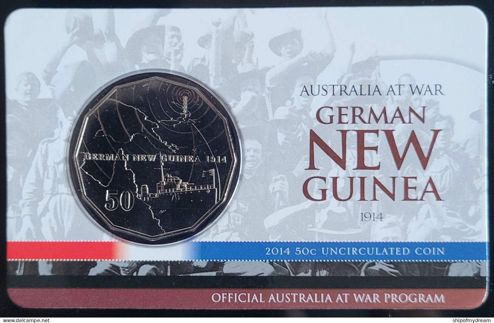 Australia 50 Cents 2014. German New Guinea 1914. Coincard. - 50 Cents