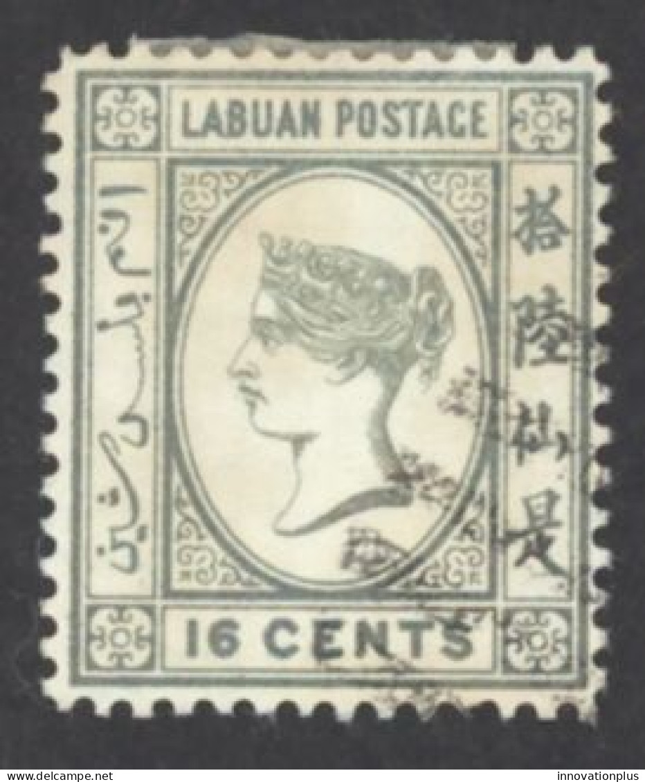 Labuan Sc# 38 Used 1892 16c Queen Victoria - Borneo Septentrional (...-1963)