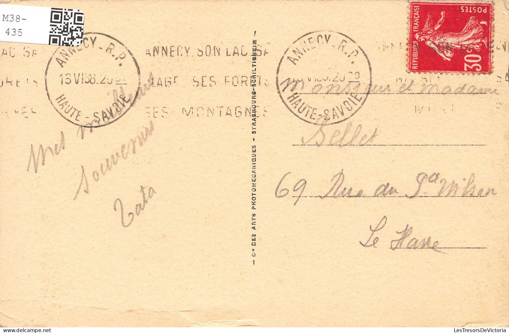 FRANCE - Environs D' Annecy - Duingt - Bords Du Lac Et Le Château - Barque - Carte Postale Ancienne - Annecy
