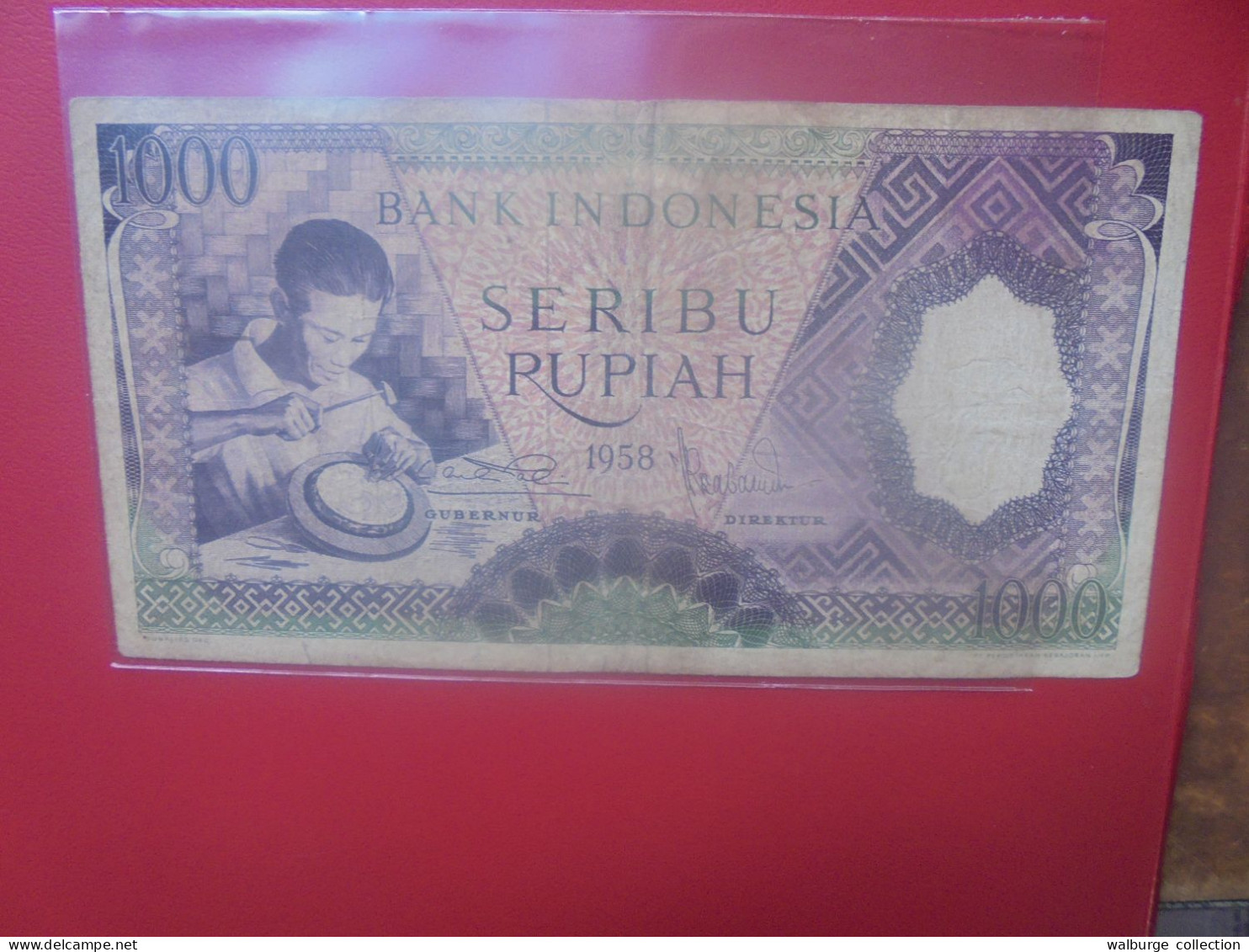 INDONESIE 1000 Rupiah 1958 Circuler (B.32) - Indonésie