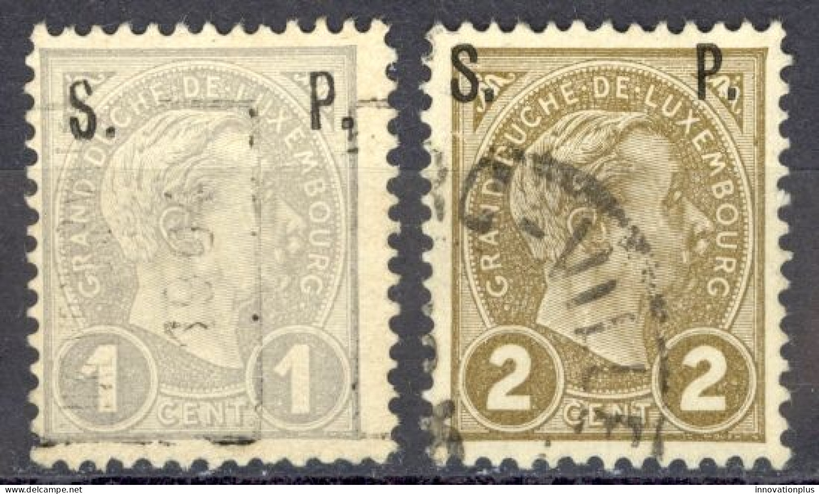 Luxembourg Sc# O75-O76 Used 1895 1c-2c Officials - Dienstmarken