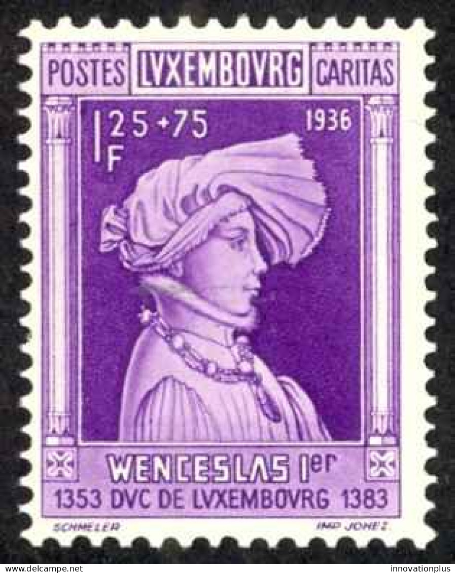 Luxembourg Sc# B77 MH 1936 1.25fr+75c Wenceslas I - Usados