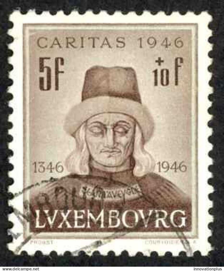 Luxembourg Sc# B136 Used 1946 5fr+10fr Jean L'Aveugle - Used Stamps