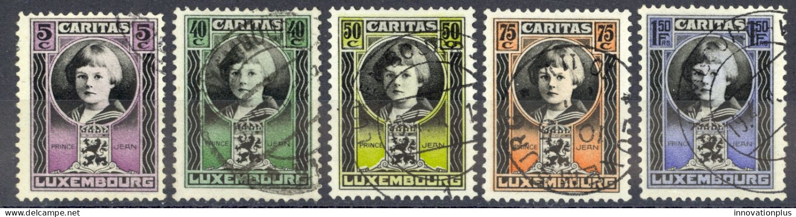 Luxembourg Sc# B15-B19 Used 1926 Prince Jean - Oblitérés