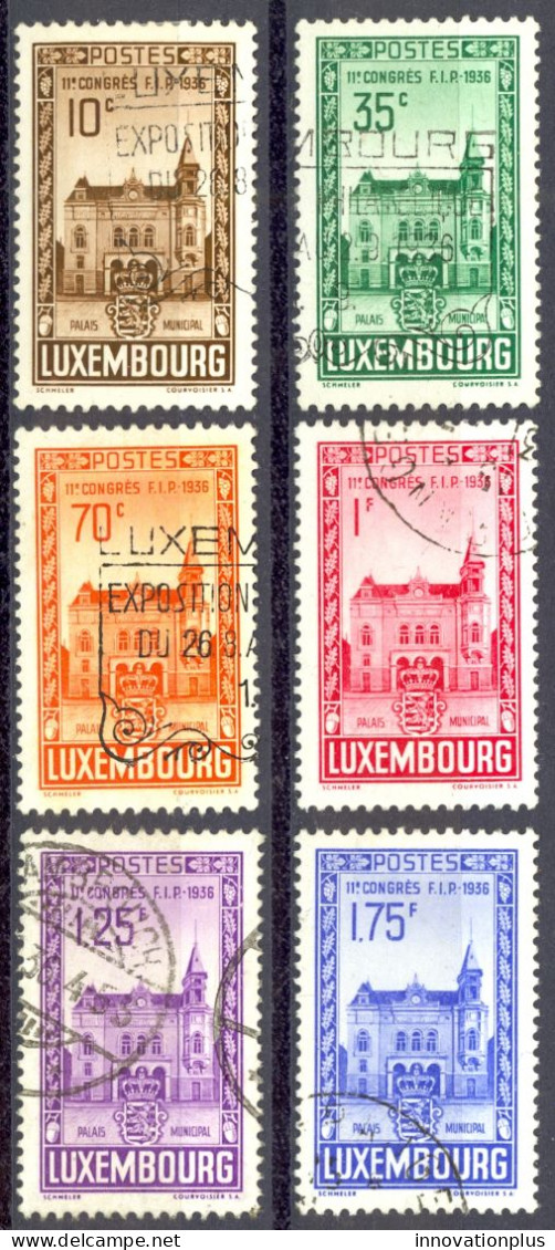 Luxembourg Sc# 200-205 Used 1936 Municipal Palace - Gebruikt