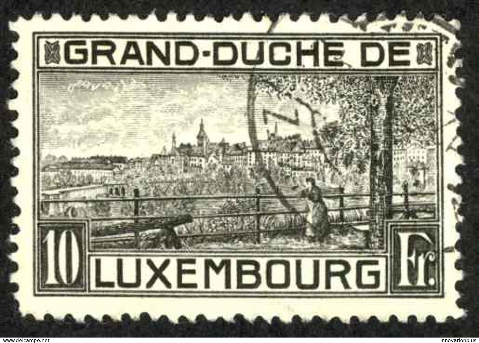 Luxembourg Sc# 152 Used (a) 1923 10fr View - Usati
