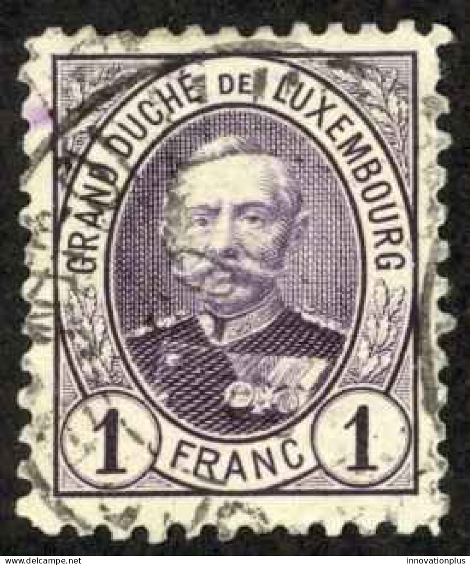 Luxembourg Sc# 67 Used 1893 1fr Grand Duke Adolphe - 1891 Adolfo De Frente
