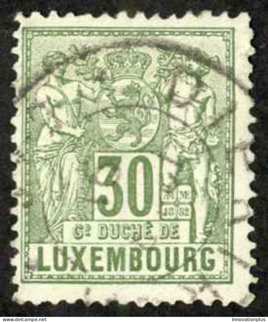 Luxembourg Sc# 56 Used (a) 1882 30c Coat Of Arms - 1859-1880 Wappen & Heraldik