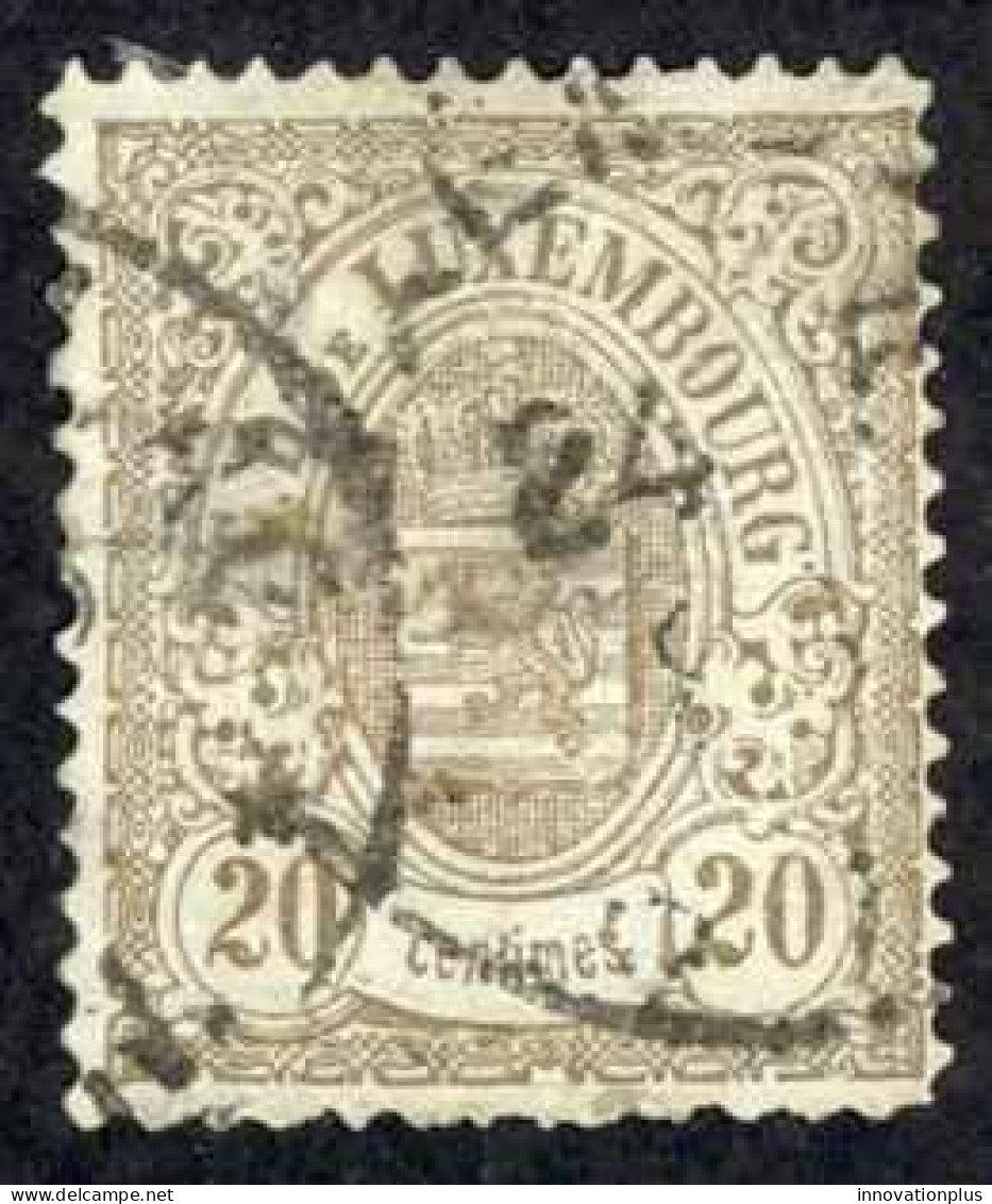 Luxembourg Sc# 45 Used (b) 1881 20c Coat Of Arms - 1859-1880 Stemmi