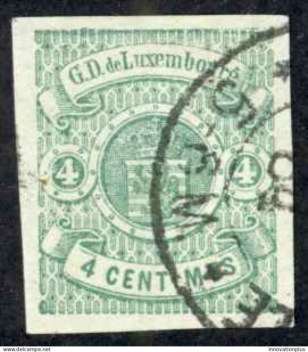 Luxembourg Sc# 27 Used 1874 4c Coat Of Arms - 1859-1880 Wappen & Heraldik