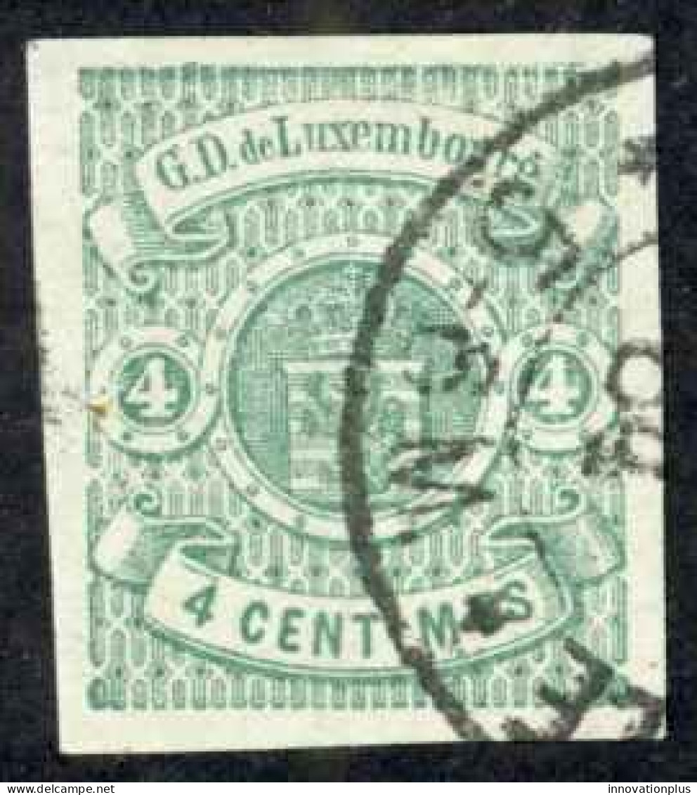 Luxembourg Sc# 27 Used 1874 4c Coat Of Arms - 1859-1880 Coat Of Arms