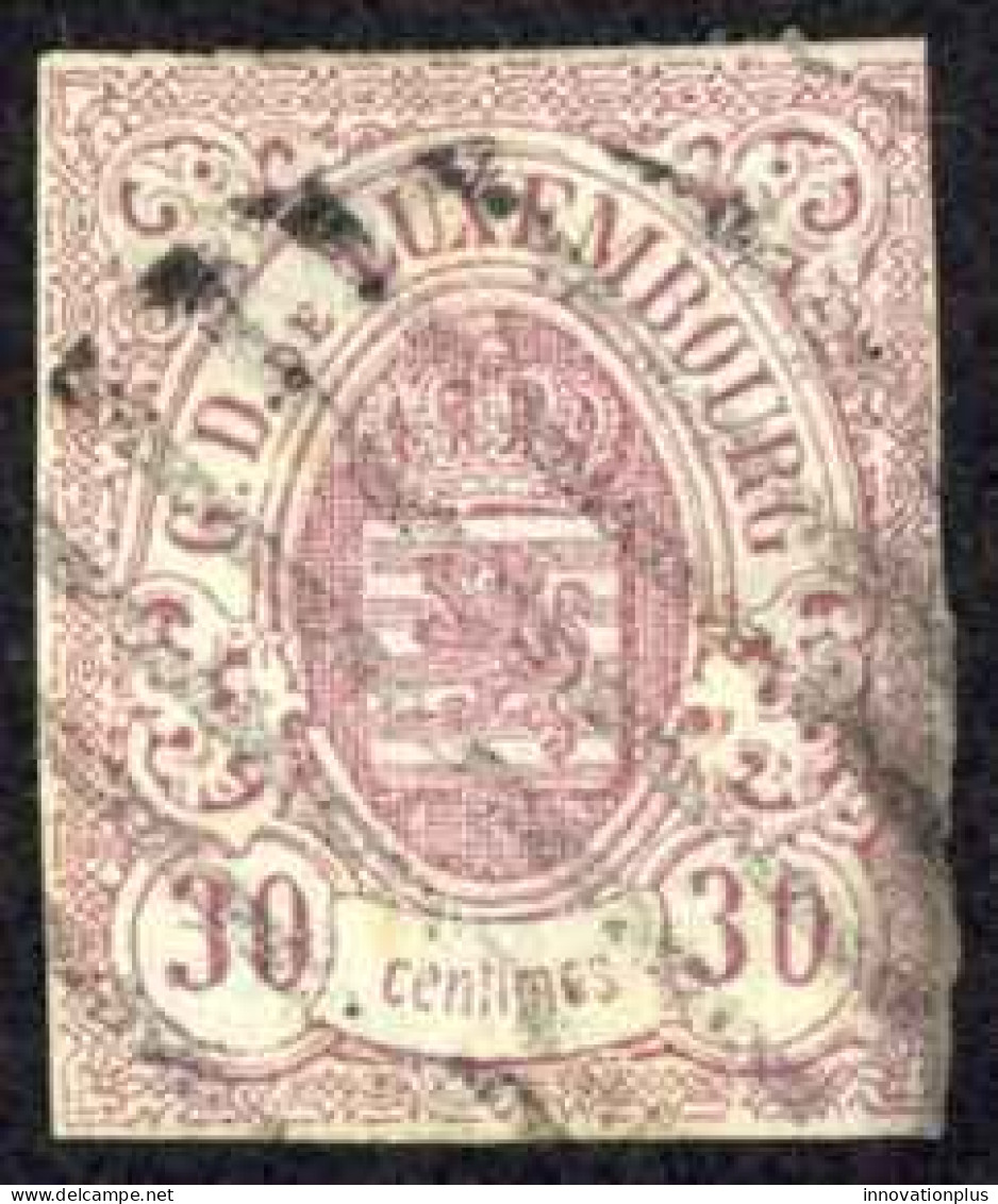 Luxembourg Sc# 23 Used 1865-1874 30c Coat Of Arms - 1859-1880 Wapenschild