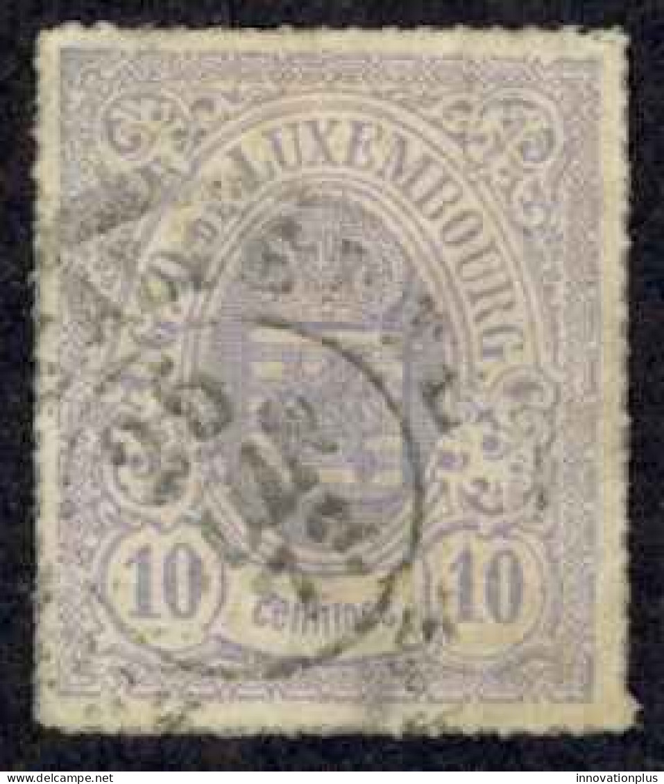 Luxembourg Sc# 19a Used 1865-1874 10c Lilac Coat Of Arms - 1859-1880 Stemmi