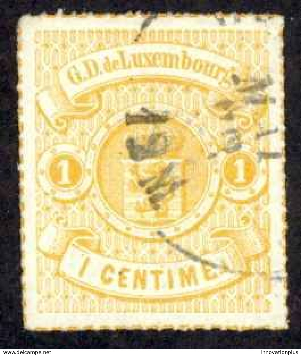 Luxembourg Sc# 18 Used (b) 1869 1c Orange Coat Of Arms - 1859-1880 Armoiries