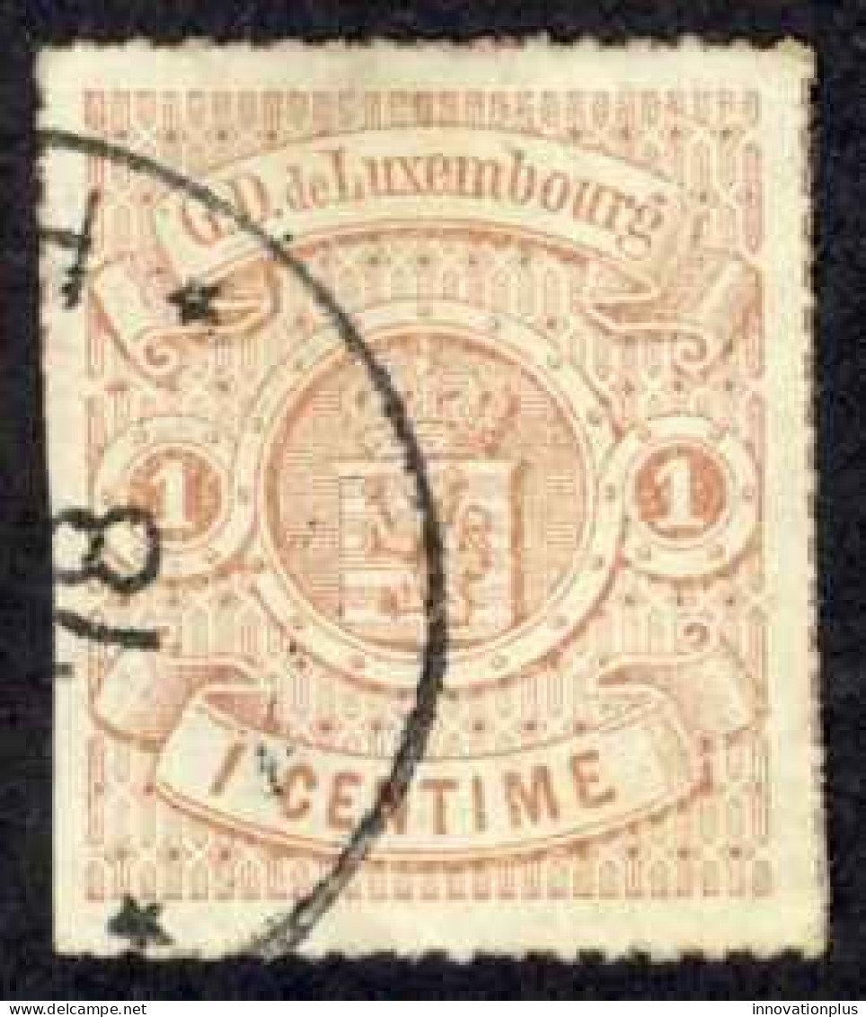 Luxembourg Sc# 17 Used (a) 1872 1c Red Brown Coat Of Arms - 1859-1880 Coat Of Arms