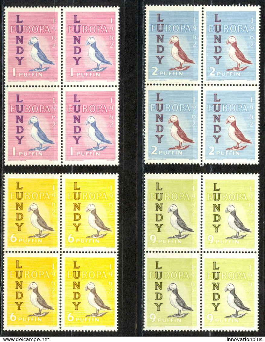 Lundy MNH Block/4 Set/4 1962 Europa - Emisiones Locales
