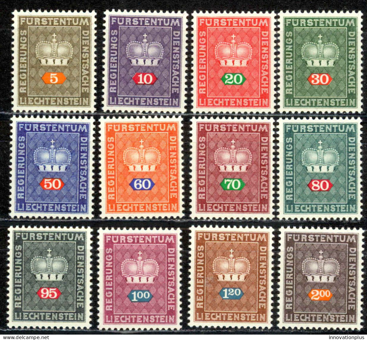 Liechtenstein Sc# O47-O58 MNH 1968-1969 Officials - Service