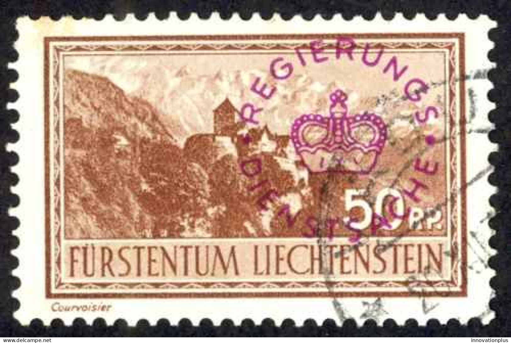 Liechtenstein Sc# O18 Used 1934-1936 50rp Officials - Dienstzegels