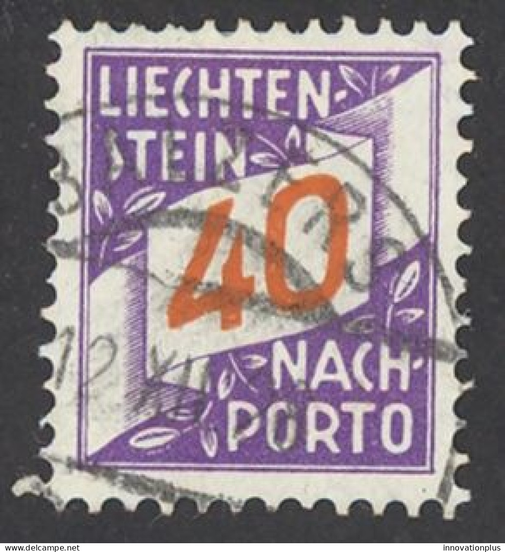 Liechtenstein Sc# J19 Used 1928 40rp Postage Due - Impuesto