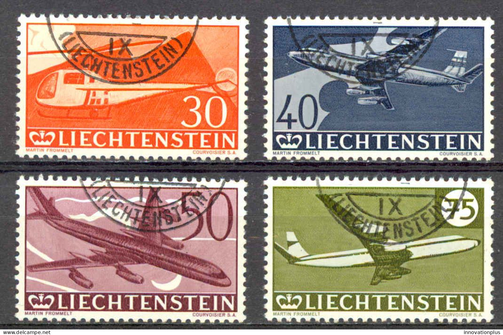 Liechtenstein Sc# C34-C37 Used 1960 Planes - Aéreo