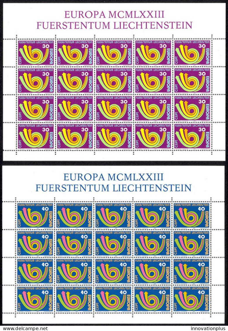 Liechtenstein Sc# 528-529 MNH Pane/20 1973 Europa - UNICEF