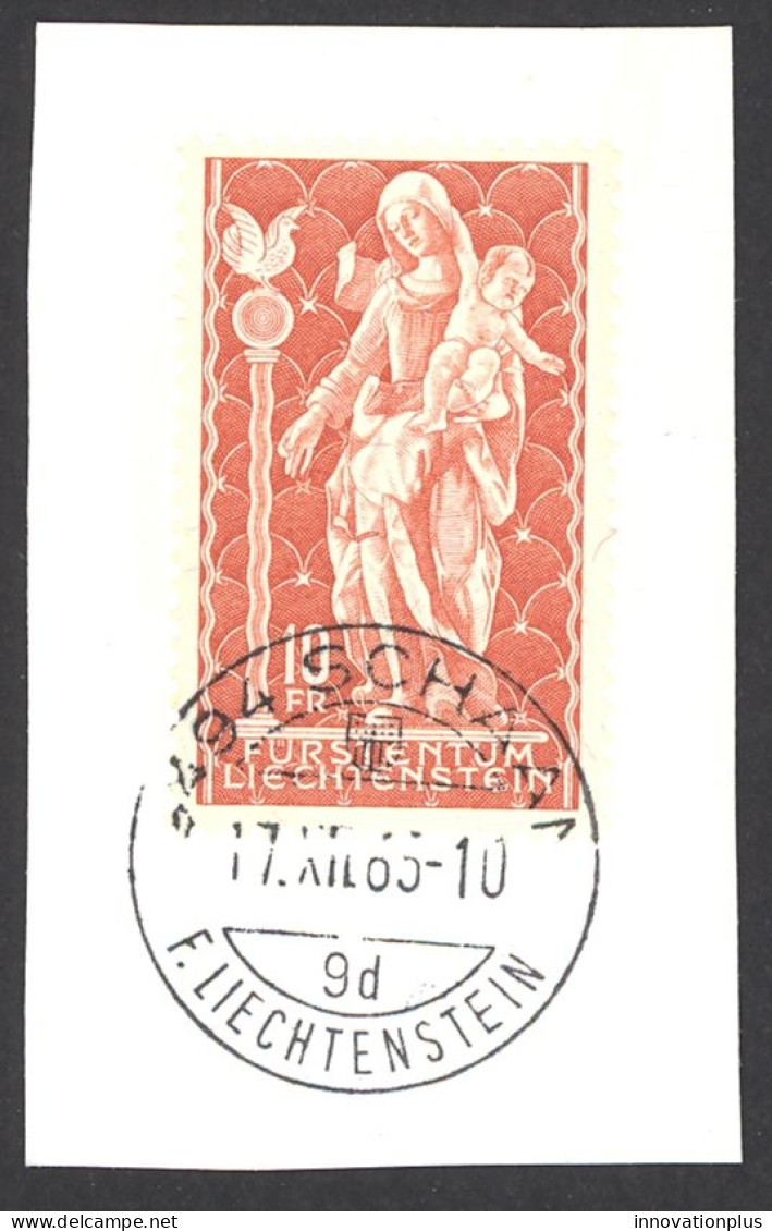 Liechtenstein Sc# 395 On Piece 1965 Madonna, Wood Sculpture, 18th Century - Used Stamps