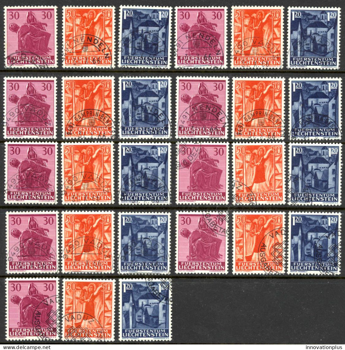 Liechtenstein Sc# 372-374 Used Lot/9 1962 Christmas - Usati