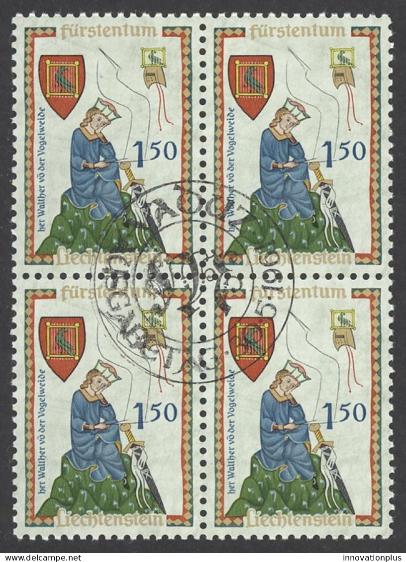 Liechtenstein Sc# 366 Used Block/4 1959 1.50fr Christmas - Gebraucht