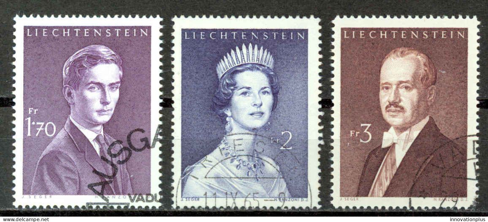 Liechtenstein Sc# 356A-358 Used (a) 1960-1964 Royalty - Gebraucht