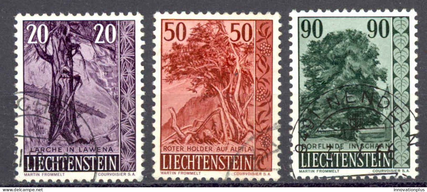 Liechtenstein Sc# 332-334 Used (a) 1959 Trees & Bushes - Oblitérés