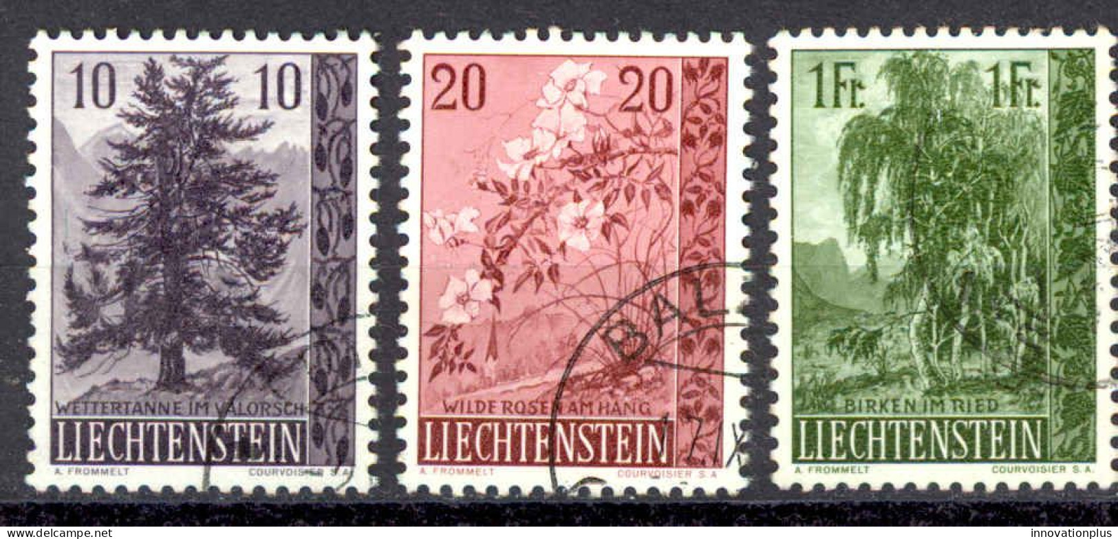 Liechtenstein Sc# 312-314 Used (a) 1957 Plants - Oblitérés